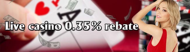 GDBET333 Live casino 0.35 Rebate Banner